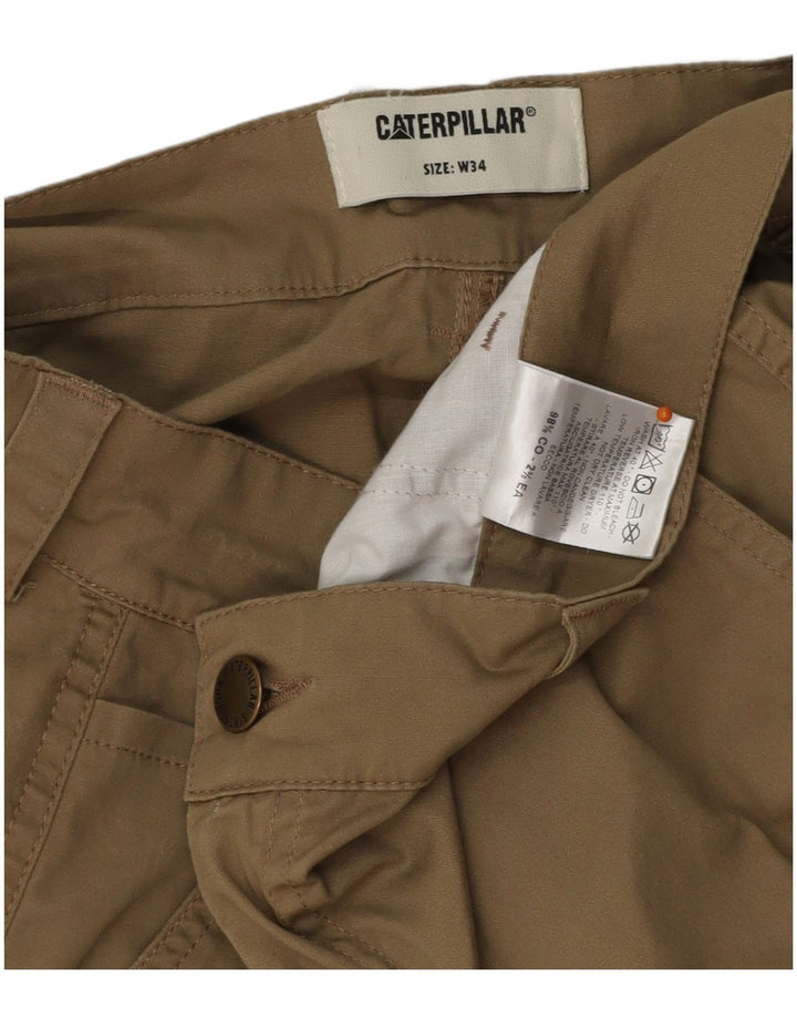 CATERPILLAR Mens Chino Shorts W34 Large Khaki Cotton