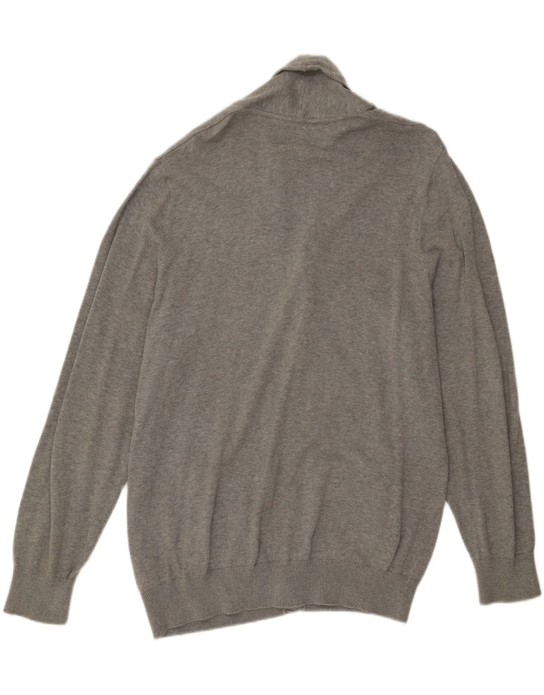 BLUE HARBOUR Mens Cardigan Sweater XL Grey Cotton Vintage Blue Harbour and Second-Hand Blue Harbour from Messina Hembry 