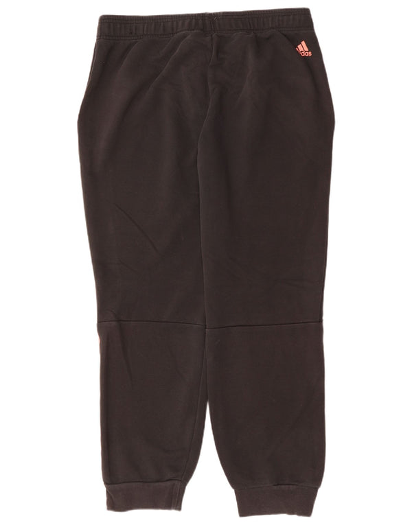 ADIDAS Ženske grafičke trenirke Hlače Joggers UK 20/22 XL crni pamuk