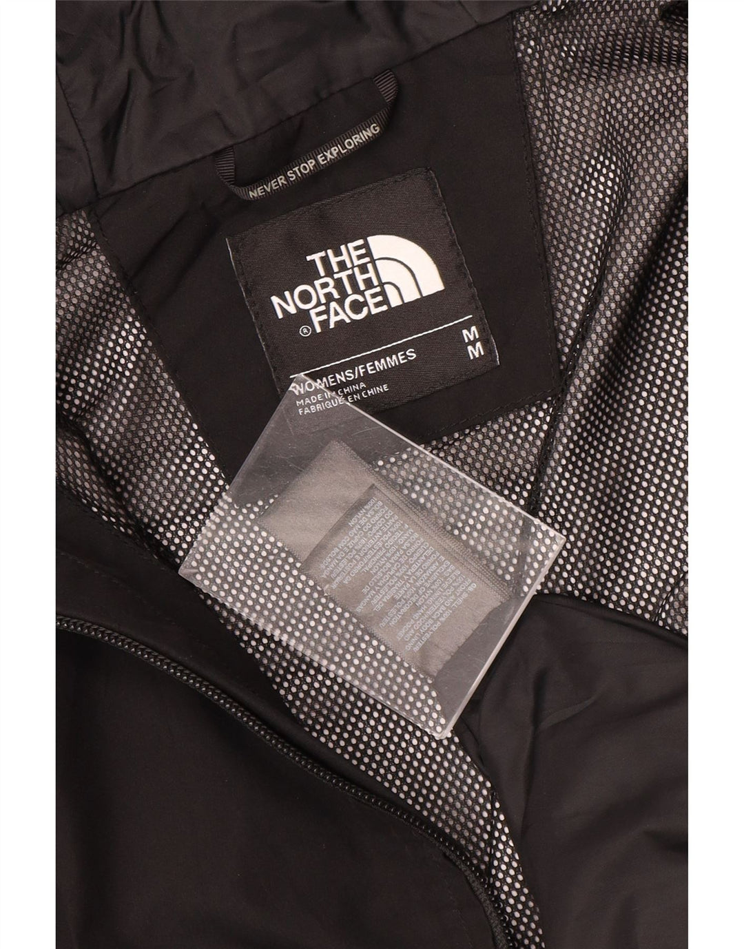 The North Face ženska kišna jakna s kapuljačom UK 14 srednji crni poliester