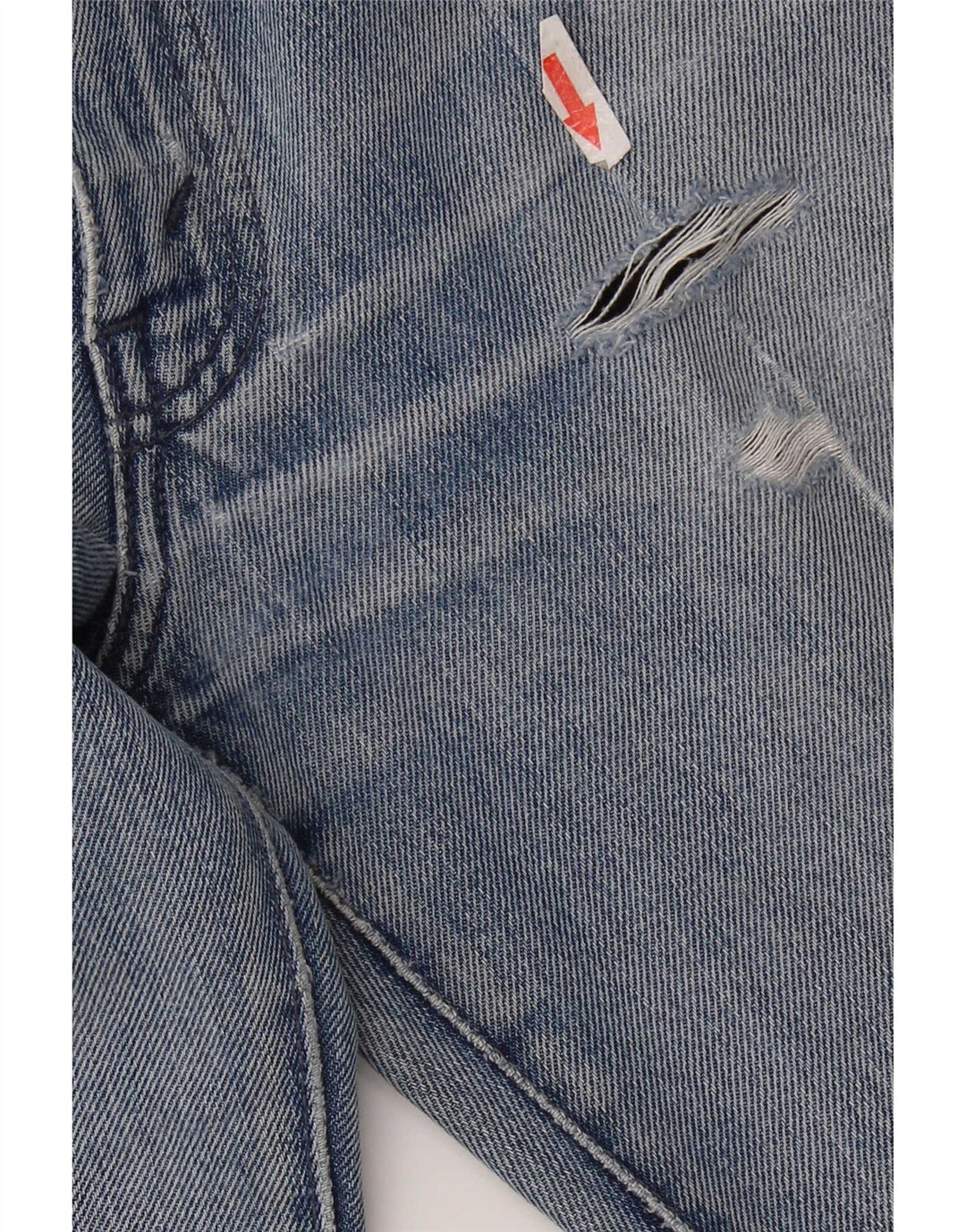 Levi's ženske ravne traperice s oštećenjem W28 L32, plavi pamuk