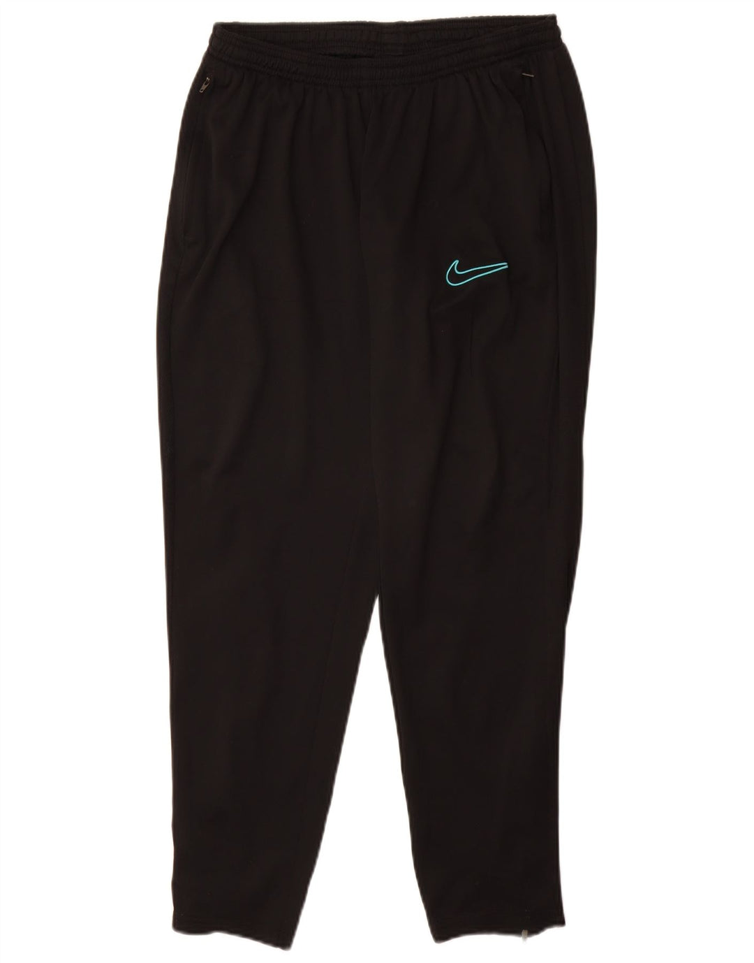 NIKE Ženske Dri Fit Trenirke Hlače UK 14 Veliki crni poliester