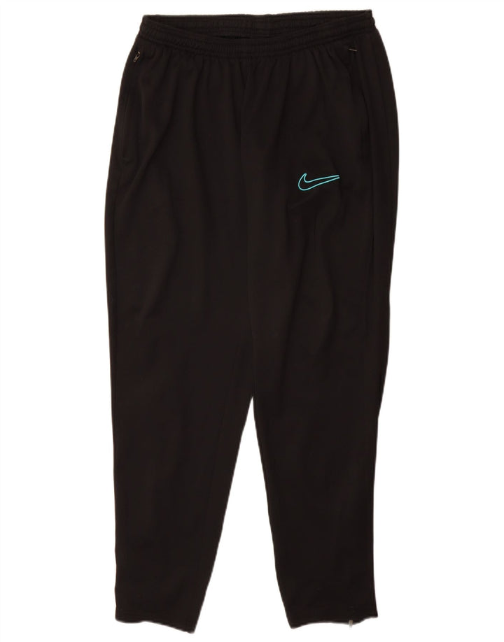 NIKE Ženske Dri Fit Trenirke Hlače UK 14 Veliki crni poliester