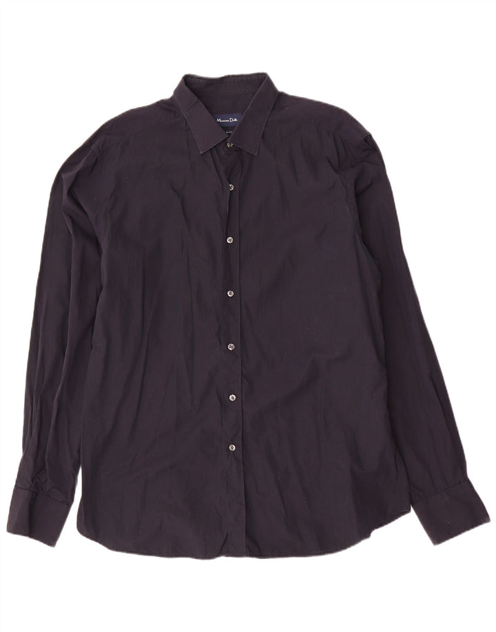 MASSIMO DUTTI Muška uska košulja XL tamnoplavi pamuk