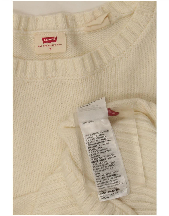 Levi's ženski džemper s morskim izrezom UK 12 srednje bijele boje od poliamida