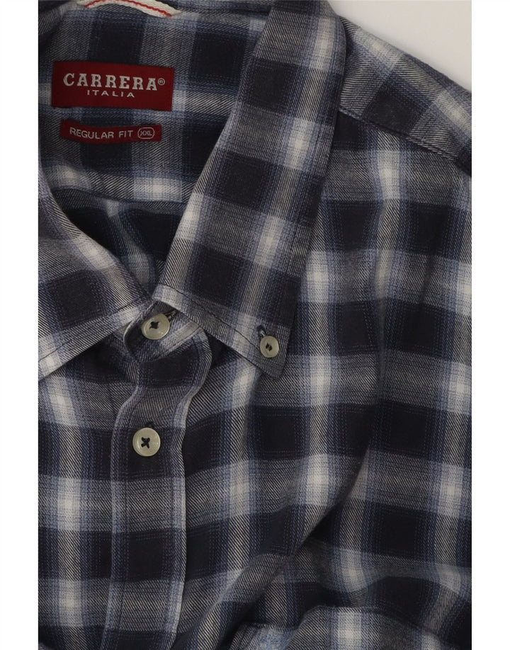 CARRERA Muška flanelska košulja standardnog kroja 2XL tamnoplava karirana
