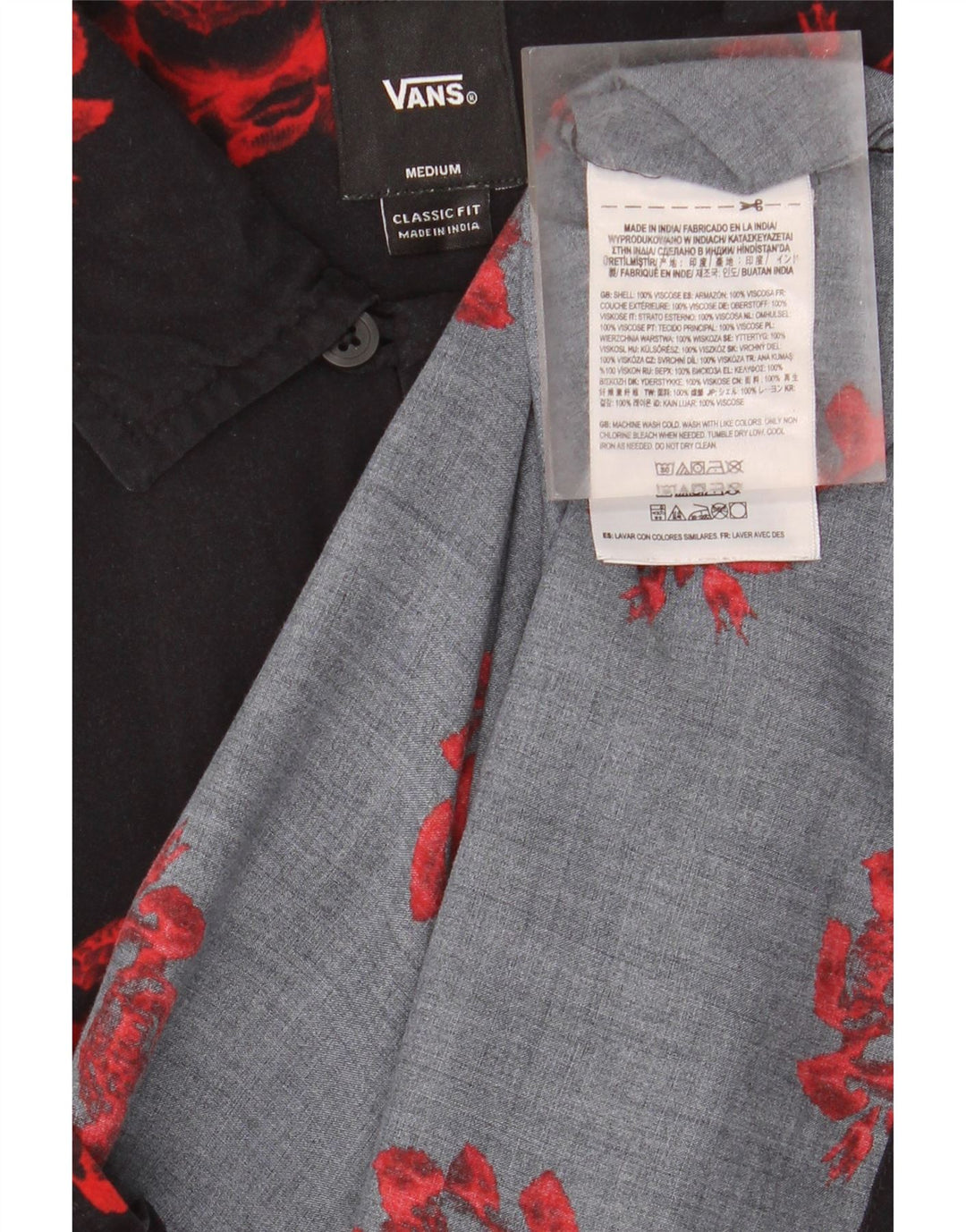 Vans muška klasična košulja kratkih rukava Srednje crna tropska cvjetna boja