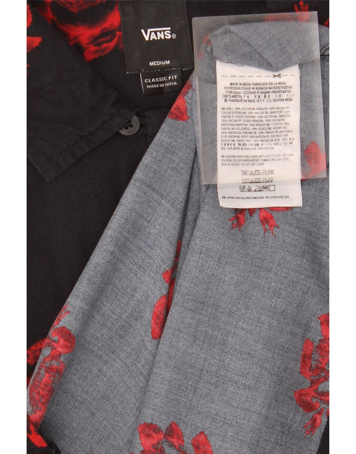 Vans muška klasična košulja kratkih rukava Srednje crna tropska cvjetna boja