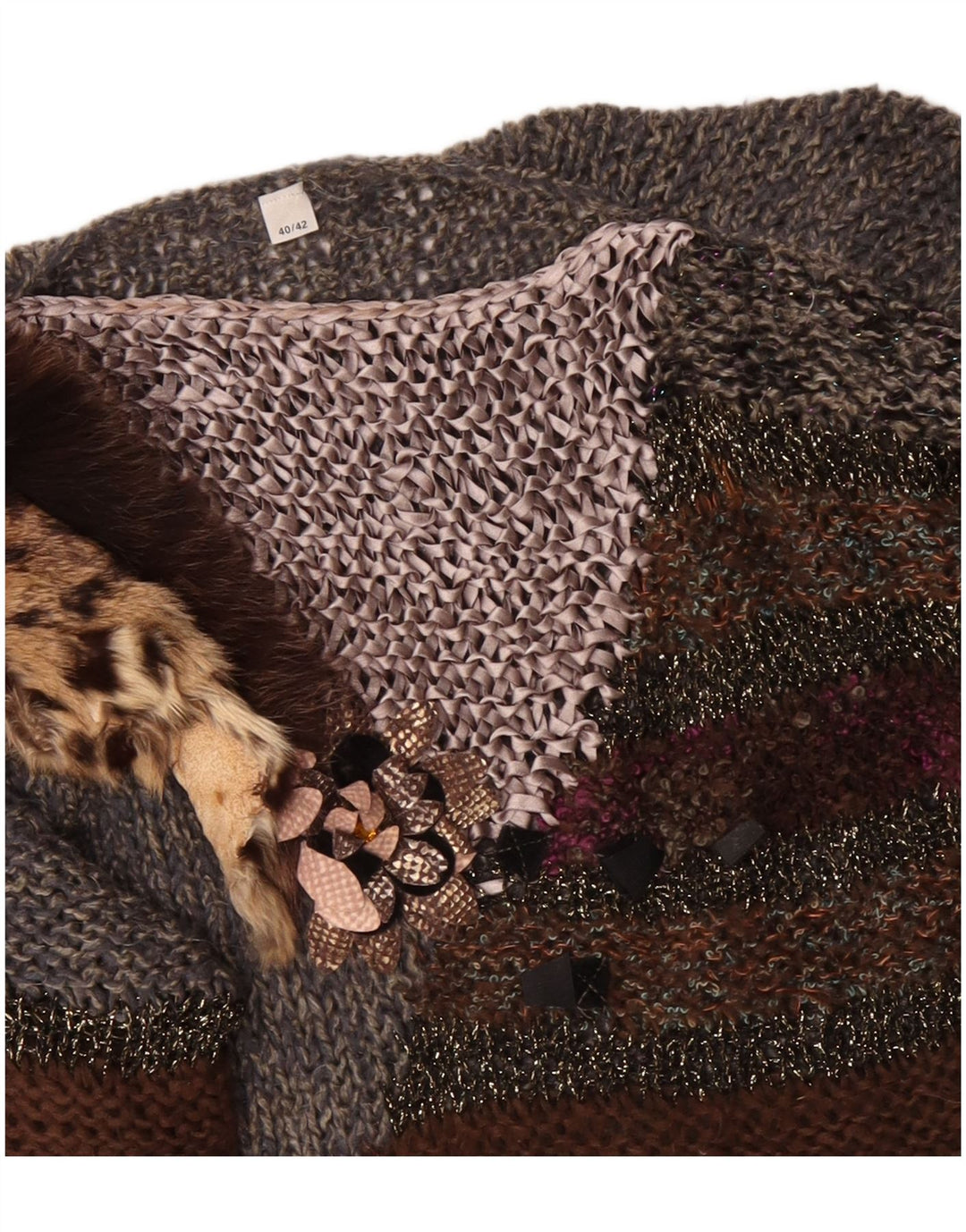 VINTAGE ženski džemper s morskim izrezom EU 40/42 srednje sive boje