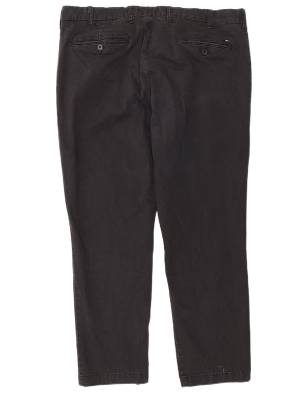 Tommy Hilfiger muške rastezljive uske chino hlače W38 L30 crni pamuk
