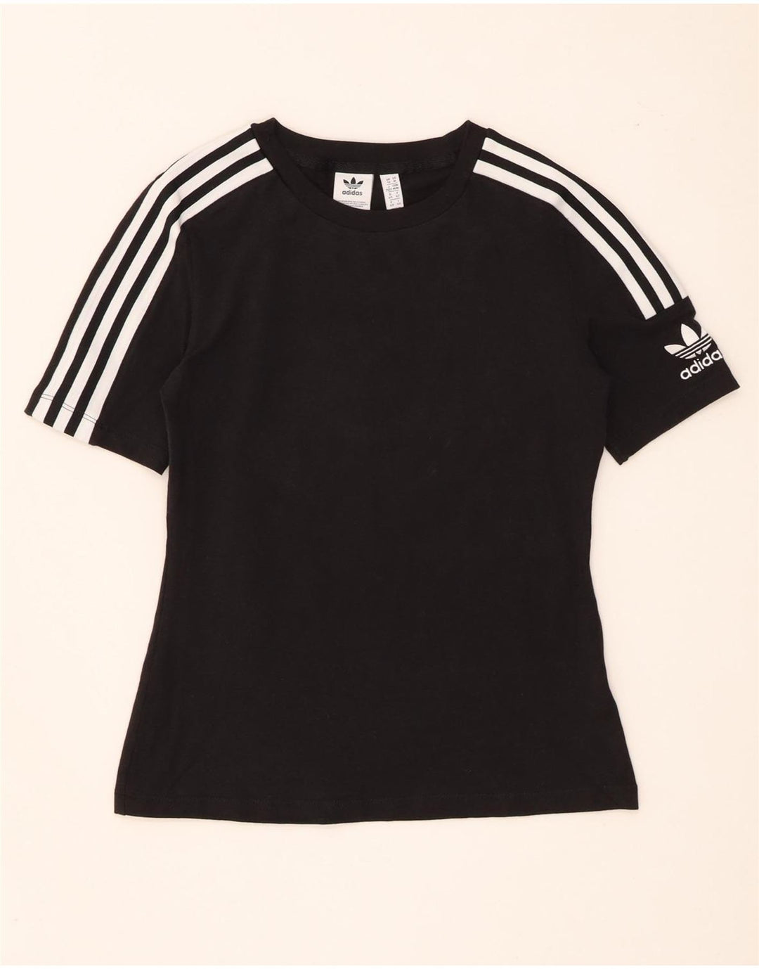 Adidas ženska majica kratkih rukava UK 14 srednje crni pamuk