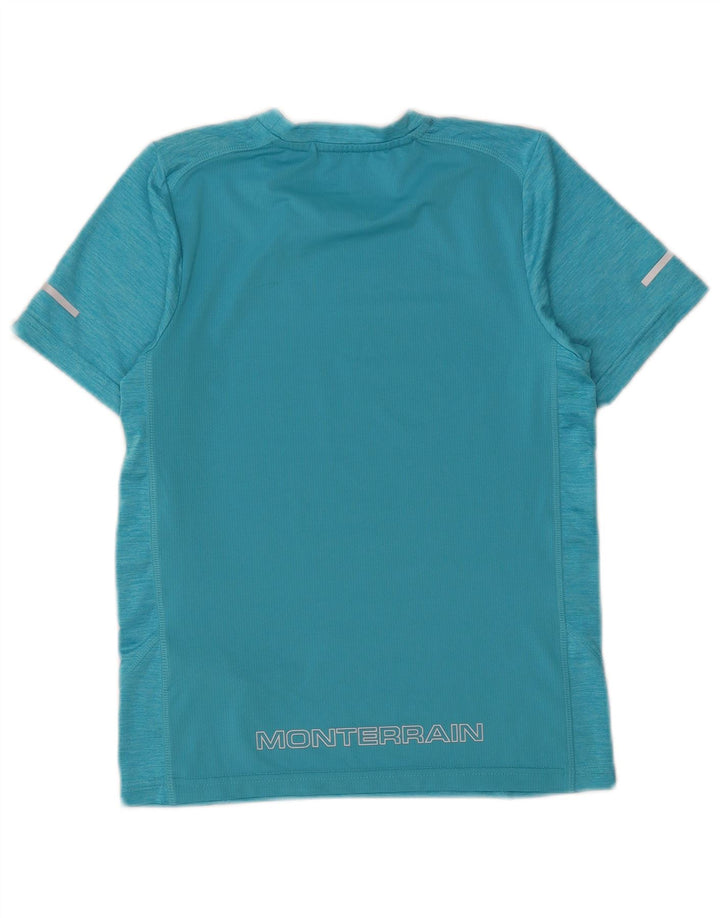 MONTERRAIN Womens T-Shirt Top UK 10 Small Blue Polyester