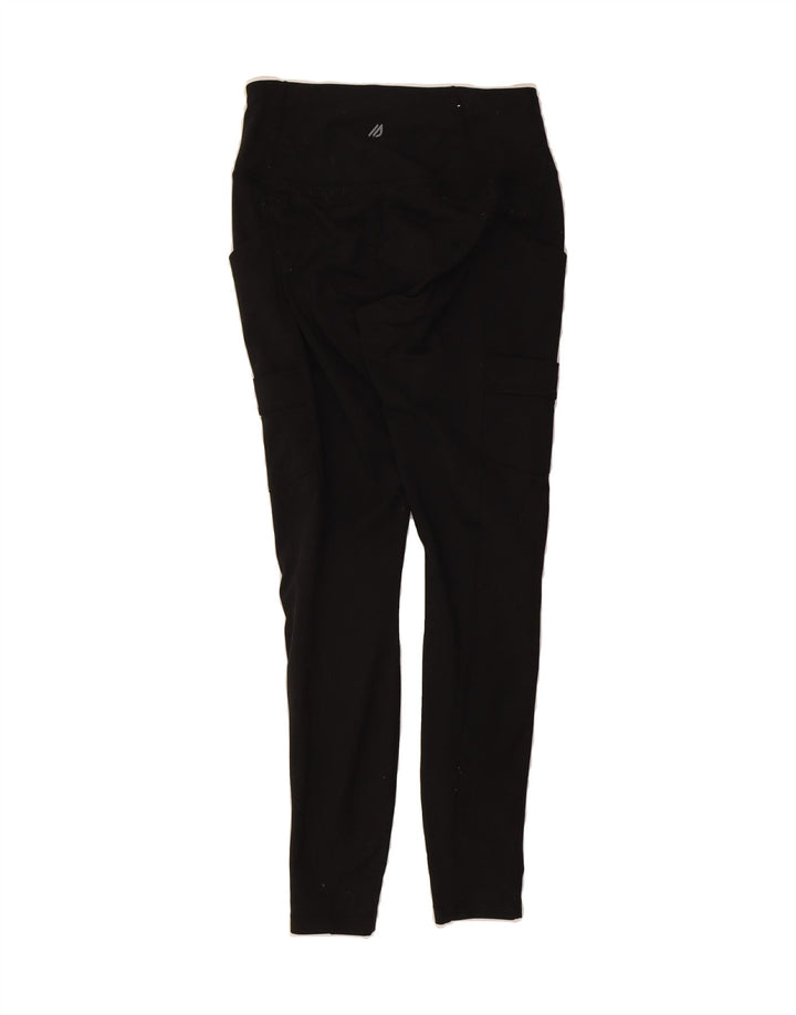 EDDIE BAUER Womens Cargo Tracksuit Trousers UK 10 Small  Black Polyester Vintage Eddie Bauer and Second-Hand Eddie Bauer from Messina Hembry 