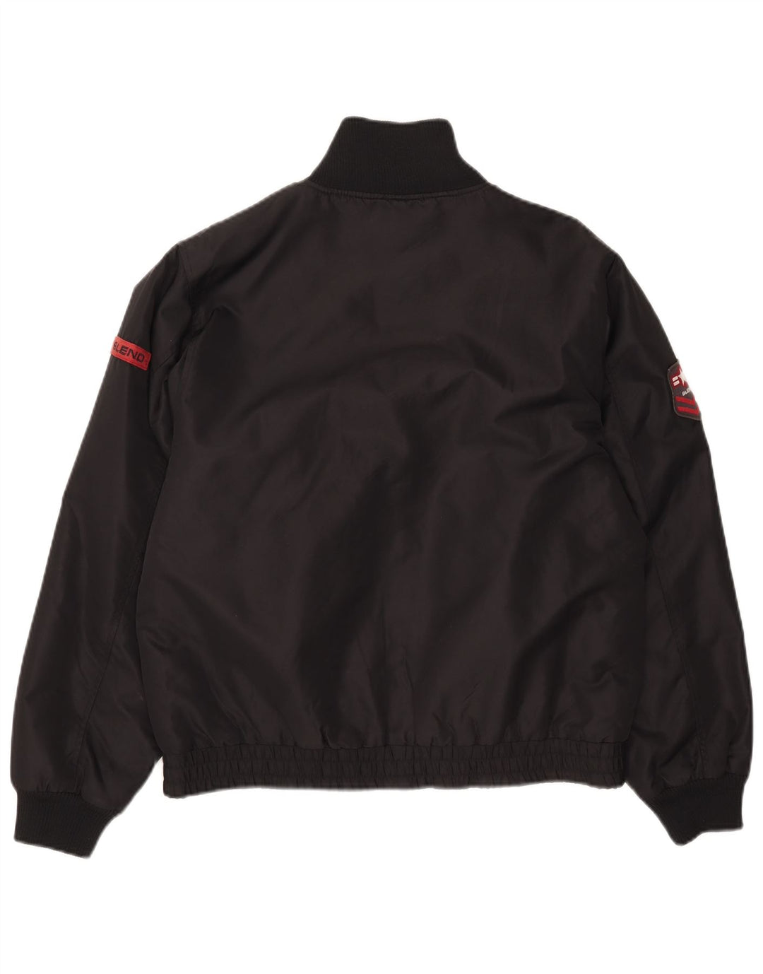 Blend Mens Bomber Jacket UK 38 Medium Black Nylon