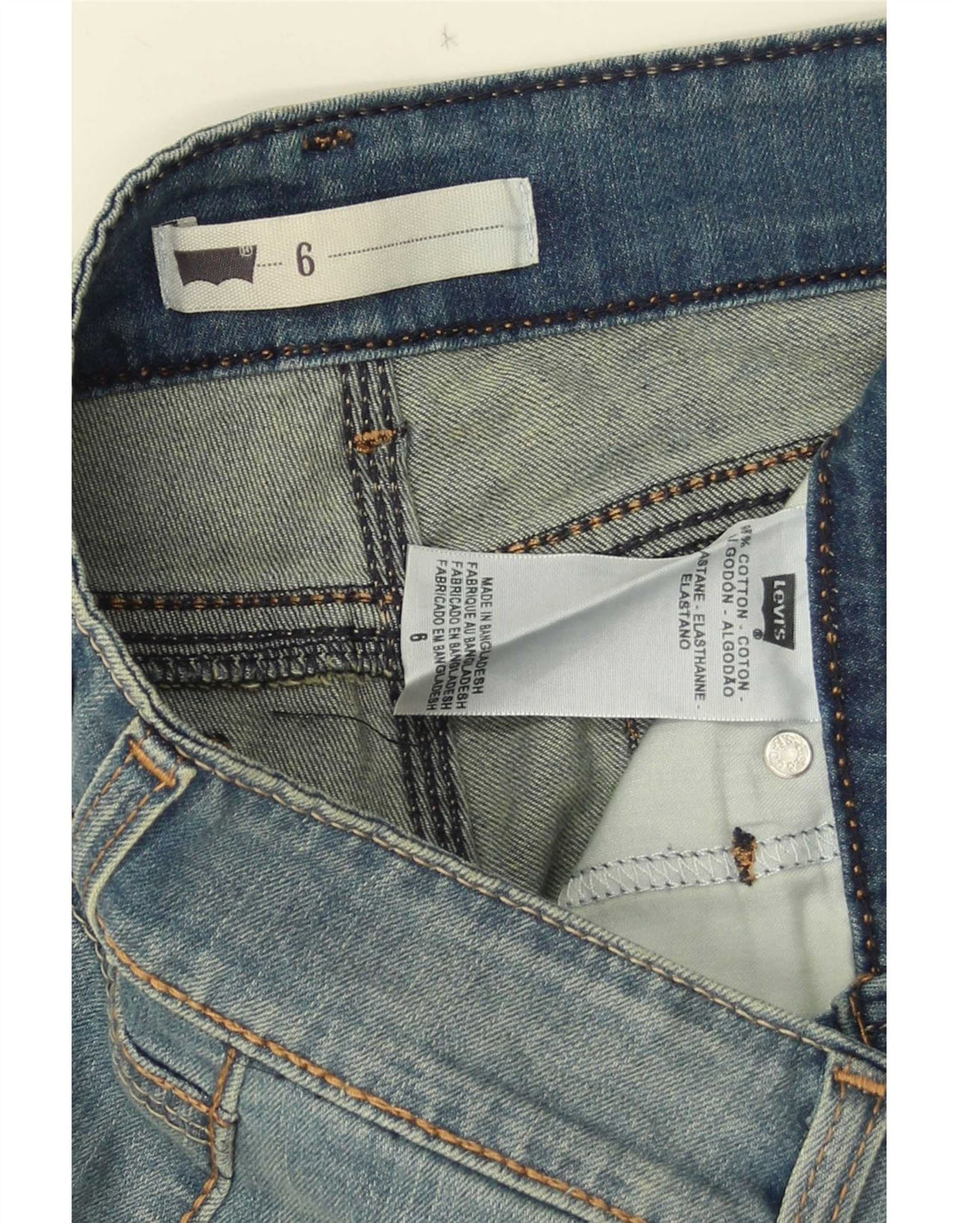 Levi's ženske traper kratke hlače US 6 srednje W28 plavi pamuk