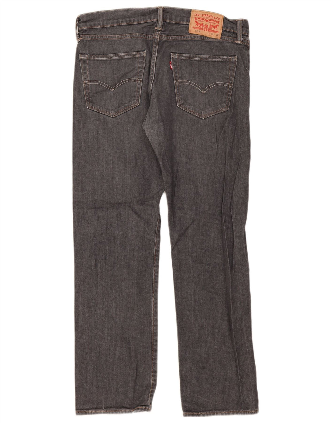 Levi's muške 504 ravne traperice W32 L30 sivi pamuk