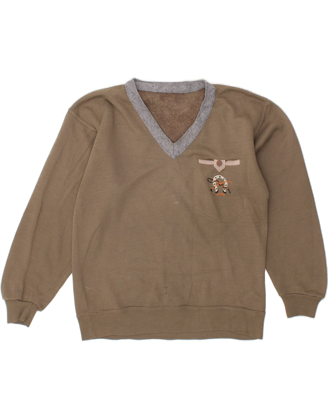 ASTOR Mens Sweatshirt Jumper Medium Brown Vintage Astor and Second-Hand Astor from Messina Hembry 