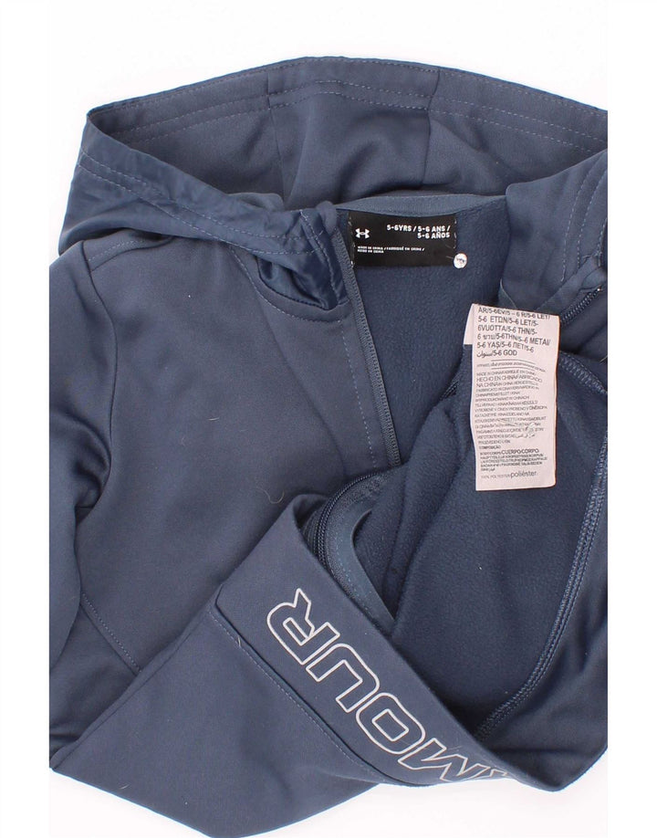 Under Armour pulover s kapuljačom na patentni zatvarač 5-6 godina tamnoplavi poliester