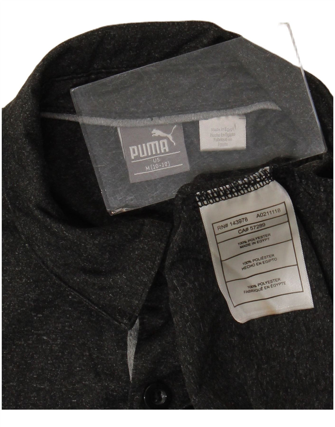 Puma polo majica za dječake 10-11 godina srednje sivi flekasti poliester