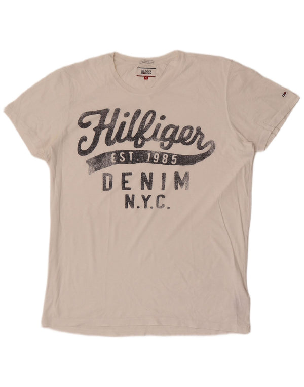 Tommy Hilfiger Muška majica kratkih rukava s grafičkim motivima XL bijeli pamuk