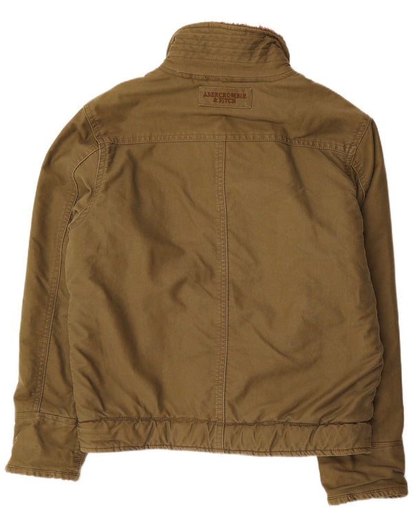 Abercrombie & Fitch muška šerpa jakna UK 38, srednji kaki pamuk