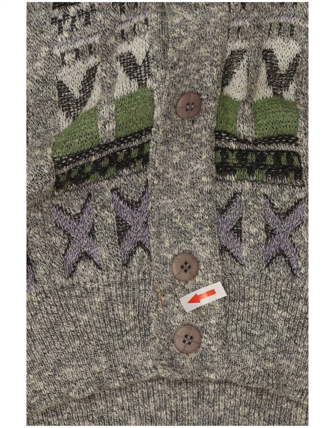 VINTAGE muški kardigan pulover 2XL višebojni geometrijski