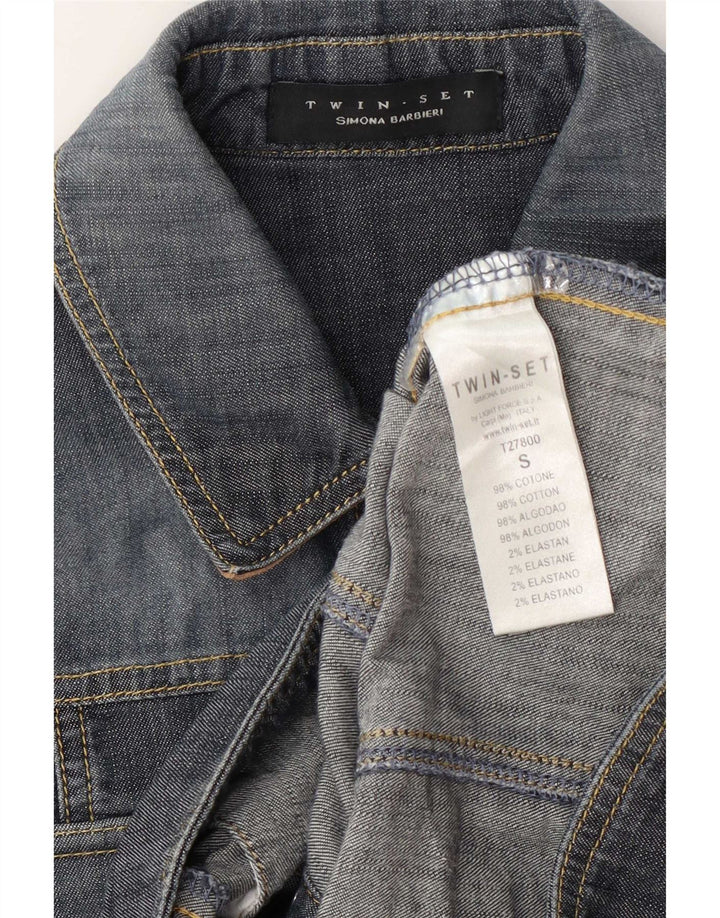 Simona Barbieri Ženska dvostruka traper jakna UK 10 Small Blue Cotton