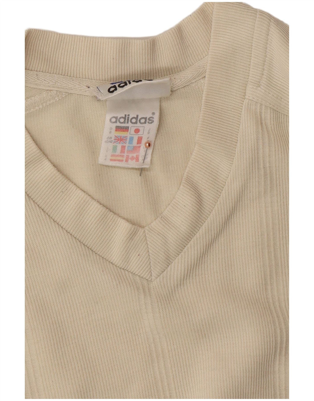 ADIDAS Muška majica kratkih rukava UK 40/42 srednje bež pamuk