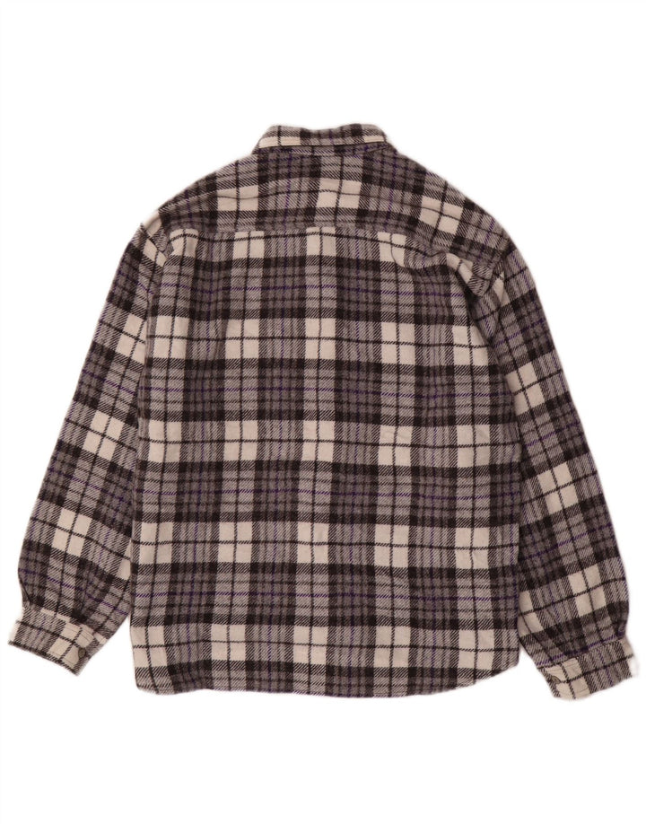 MAZZONETTO Muška košulja od flanela Mala siva karirana vunena