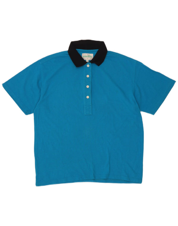 Ellesse Womens Polo Shirt EU 42/44 Large Blue