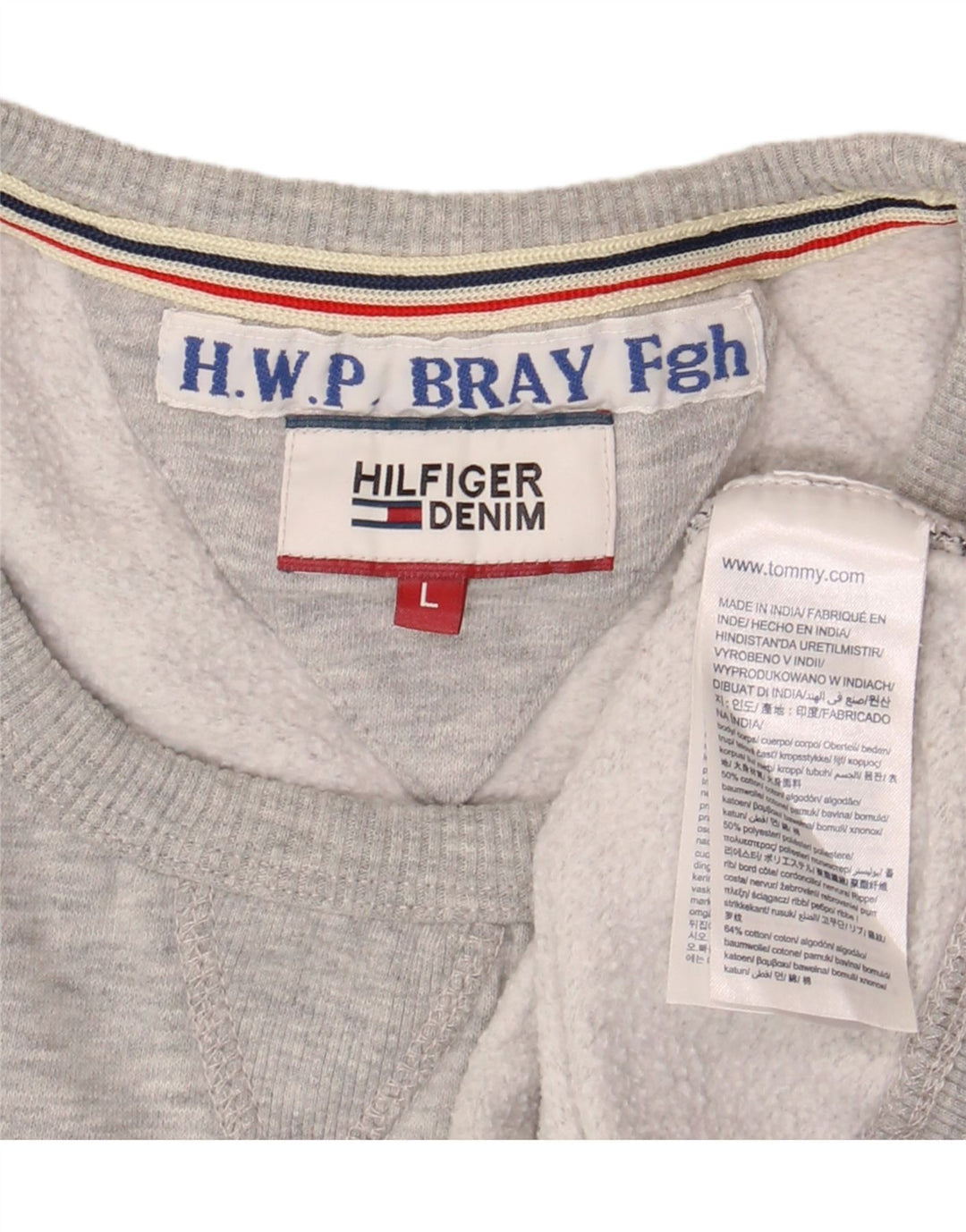 Tommy Hilfiger muški džemper s grafičkim motivima, veliki sivi pamuk