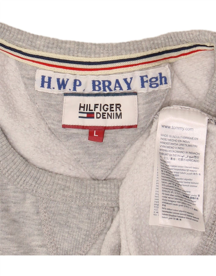 Tommy Hilfiger muški džemper s grafičkim motivima, veliki sivi pamuk