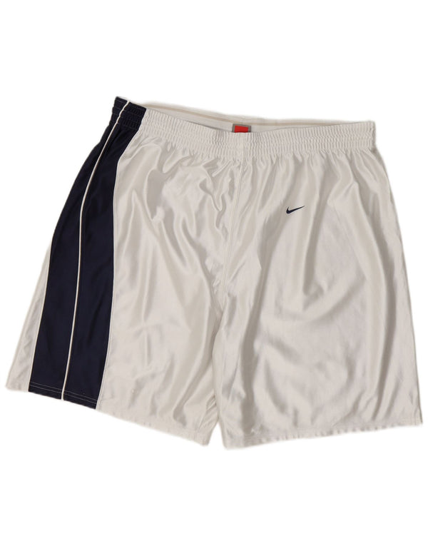 Nike muške sportske kratke hlače 3XL bijeli poliester u boji