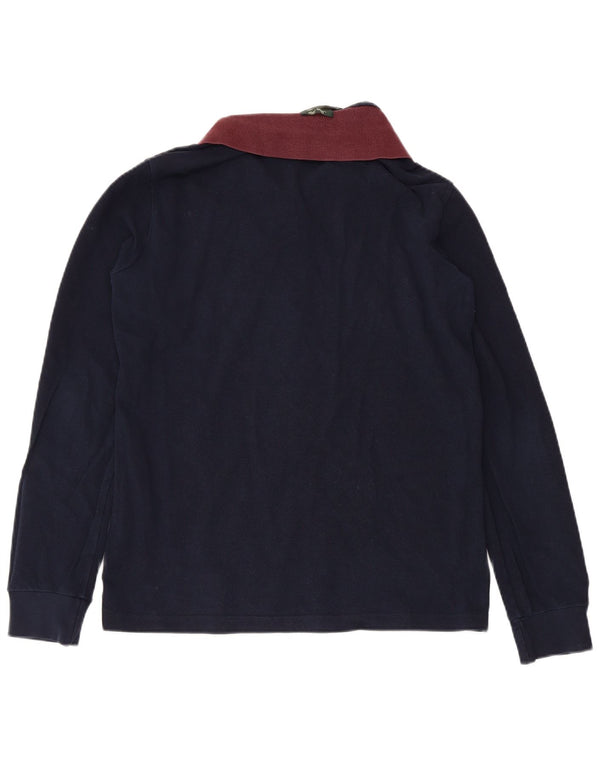 Fred Perry muška uska polo majica dugih rukava Srednje tamnoplavi pamuk