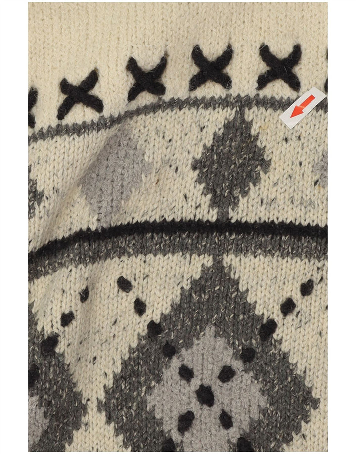 Canda muški džemper s rol izrezom Veliki sivi Argyle/Diamond Akril