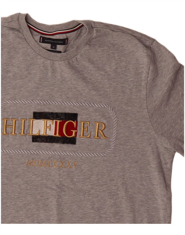 Tommy Hilfiger muška majica kratkih rukava srednje sivi pamuk