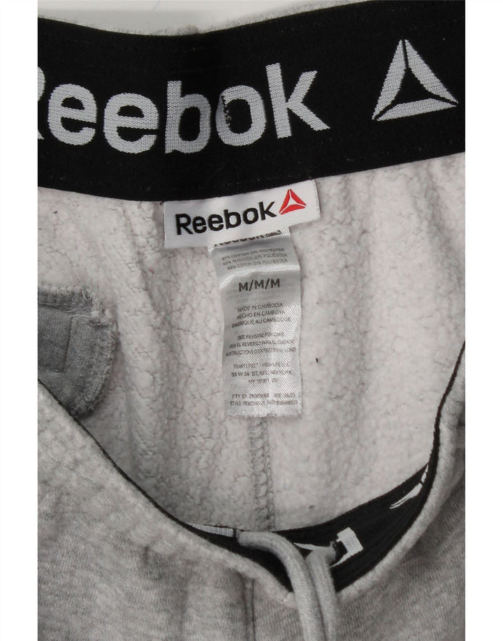REEBOK Mens Cargo Tracksuit Trousers Joggers Medium  Grey Cotton