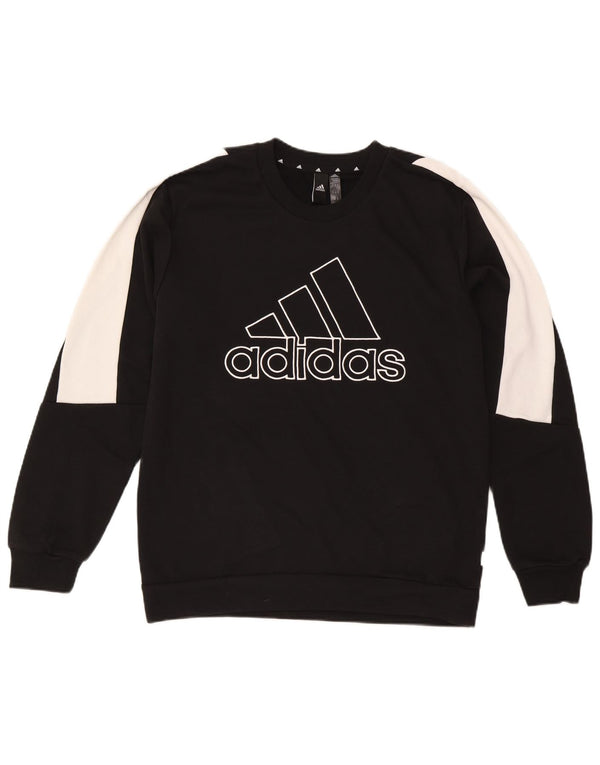 Adidas muška majica s grafičkim motivima, srednji crni pamuk u blokovima boja