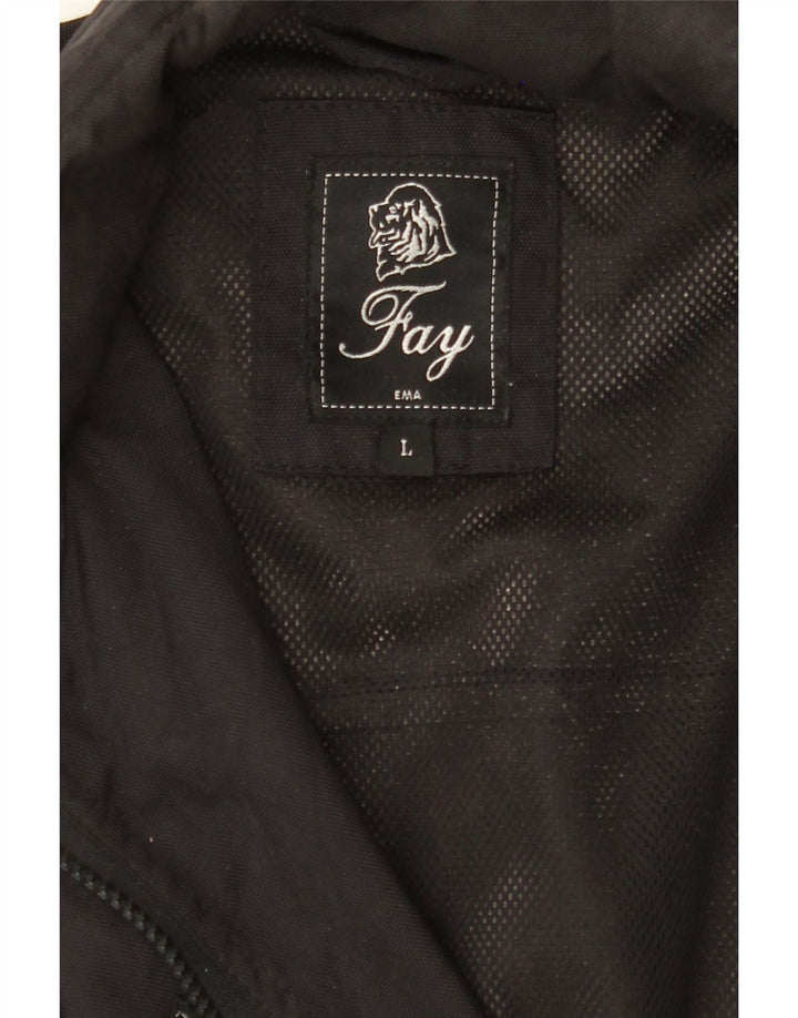 FAY Womens Utility Jacket UK 16 Large Black Vintage Fay and Second-Hand Fay from Messina Hembry 