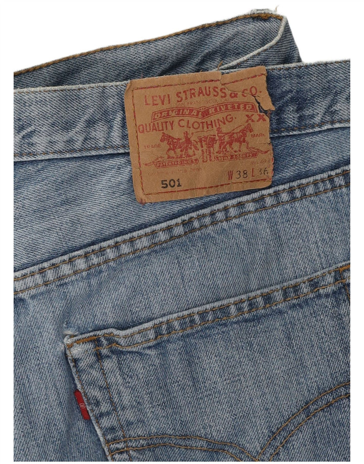 Levi's muške 501 ravne traperice W38 L30 plavi pamuk