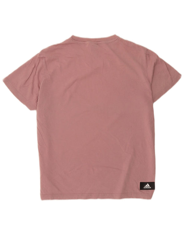 Adidas ženska majica kratkih rukava s grafičkim motivima UK 12/14 srednje ružičasti pamuk