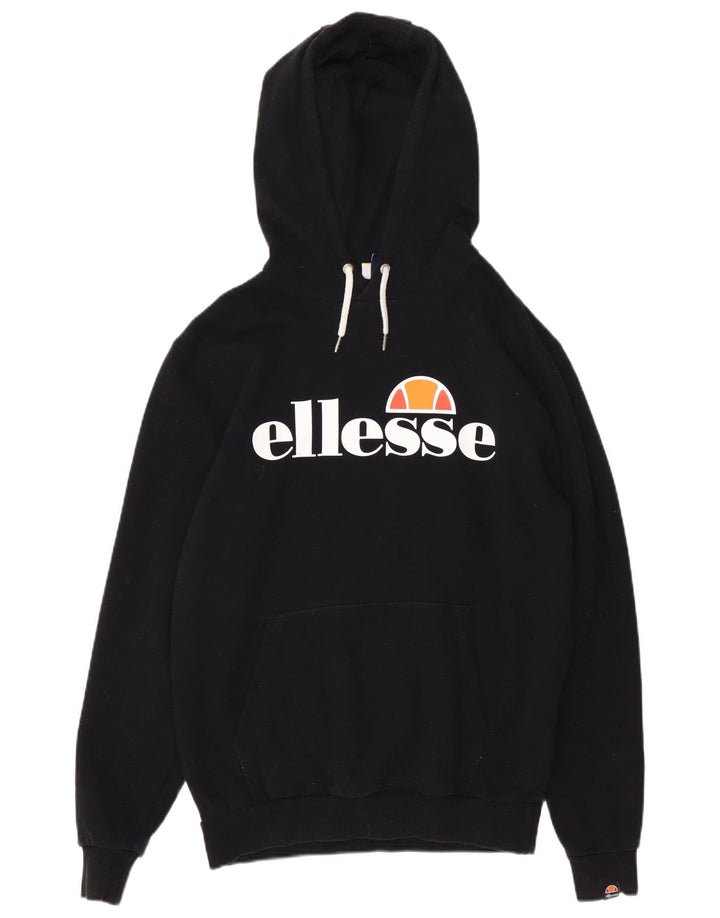 ELLESSE Ženska majica s kapuljačom s grafičkim motivima UK 14 Srednje crni pamuk