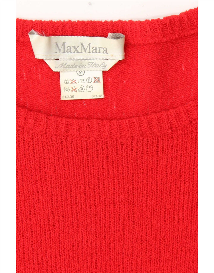 Max Mara ženska džemper haljina dugih rukava UK 12 srednje crvena