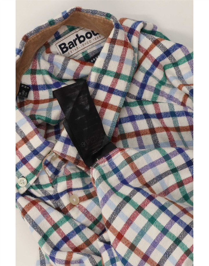 Barbour muška košulja od flanela srednje boje, pamuk na karo