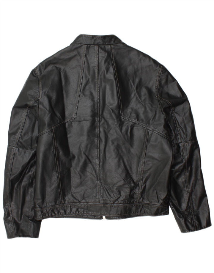 DAVID MAYER Muška kožna jakna UK 38 Srednja crna koža