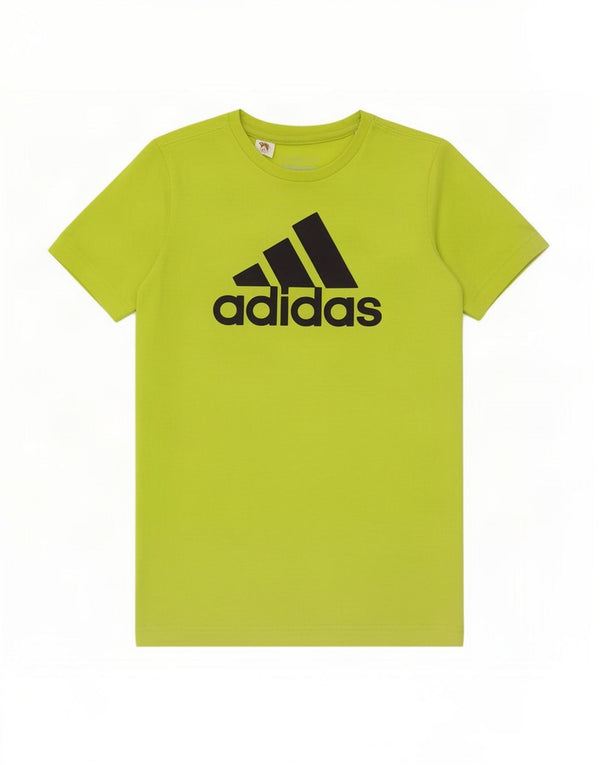 Adidas Boys Climalite Graphic T-Shirt T-Shirt Top 9-10 Years Zeleni pamuk