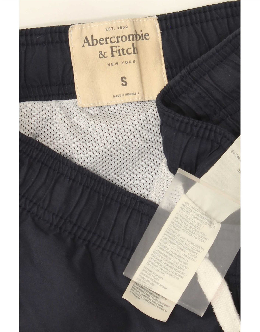 Abercrombie & Fitch muške kratke hlače za kupanje male tamnoplave poliesterske boje