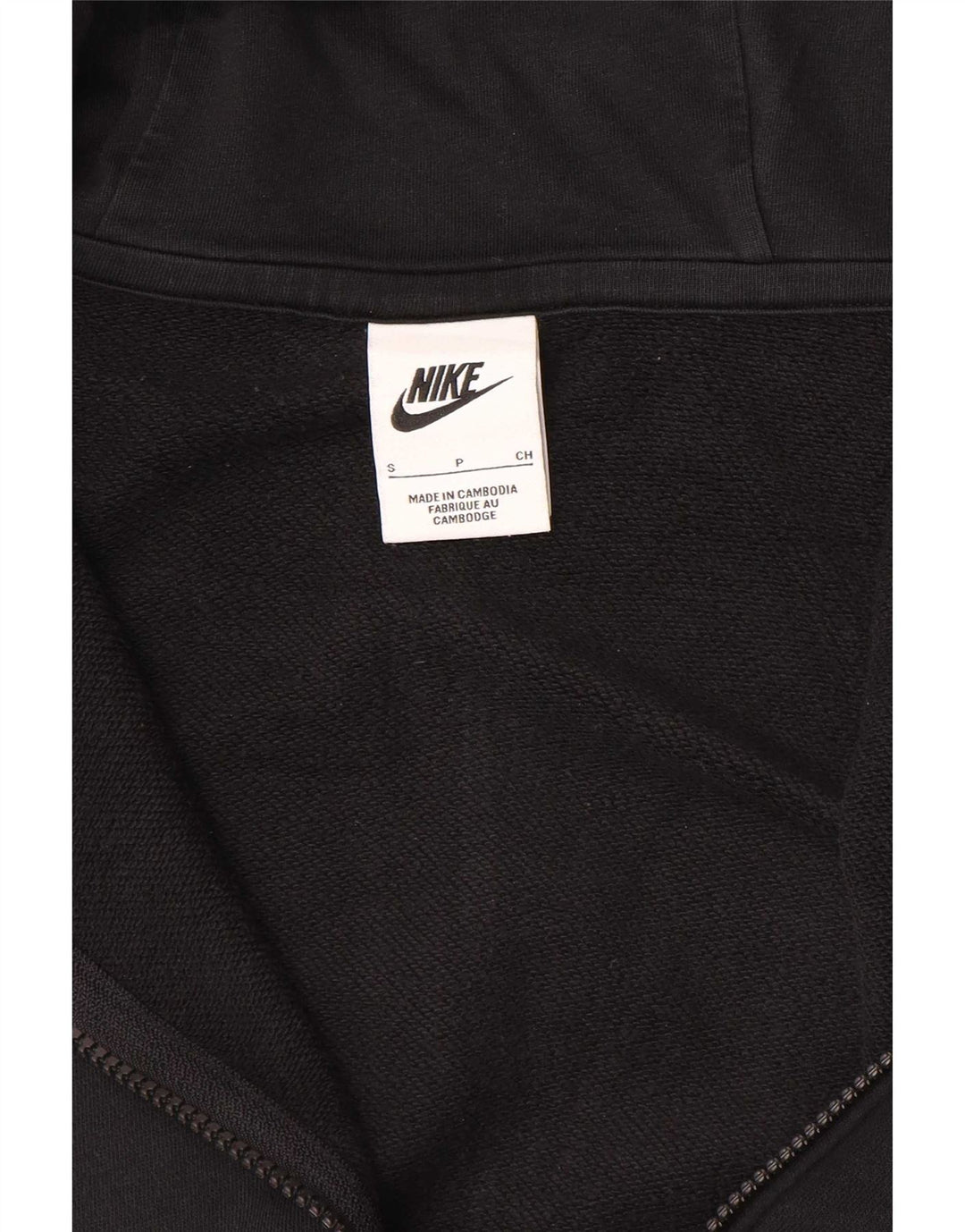 Nike veliki ženski pulover s kapuljačom s patentnim zatvaračem UK 10 mali crni