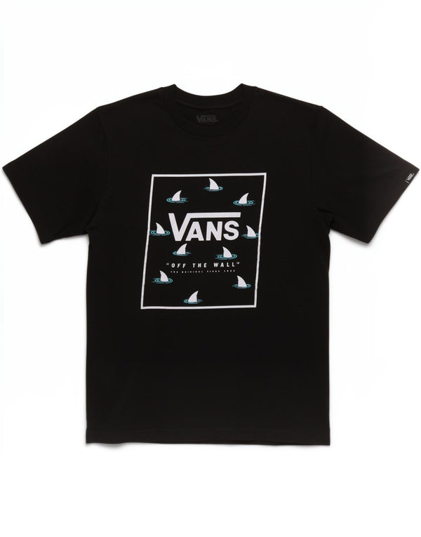 Velika crna pamučna majica kratkih rukava Vans Boys Classic Fit s grafičkim motivima 12-13 godina