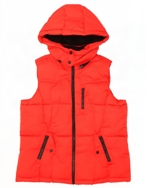 Marks & Spencer Womens Hooded Padded Gilet UK 18 XL Red Polyester